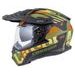 Motocross Helmet CASSIDA ROAD RUNNER TechniX green matt/ black/ orange/ grey/ black matt peak M
