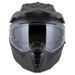 Motocross Helmet CASSIDA ROAD RUNNER TechniX black matt/ black/ grey/ black matt peak XS