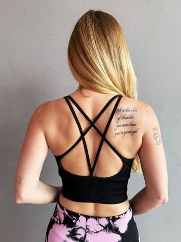 Podprsenka Fitko je láska Cross straps - black