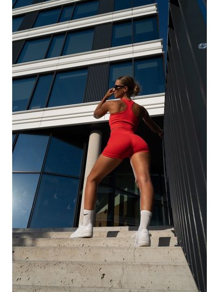 Legíny šortky Fitko je láska Tak začni - svůdná červená