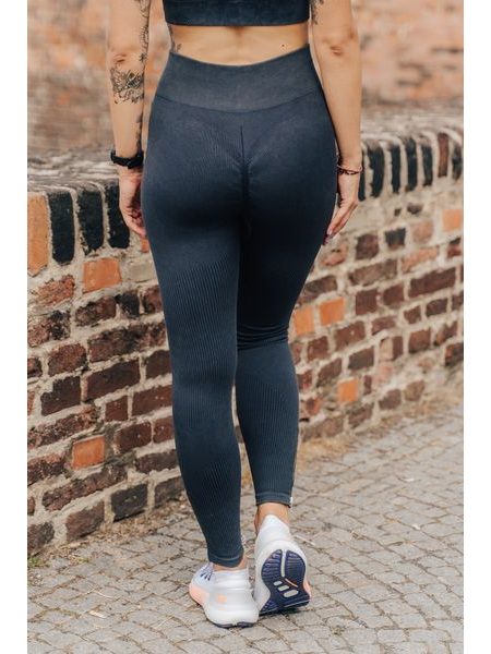 Legíny Fitko je láska Tak začni Push up Zipped - dark grey
