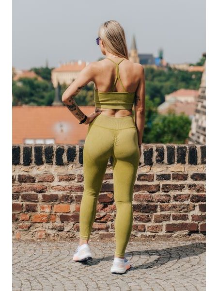 Legíny Fitko je láska Tak začni - Push Up - zelená jako les