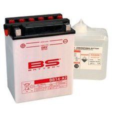 Konvenční motocyklová baterie BS-BATTERY BB14-A2 (YB14-A2) Včetně balení kyseliny