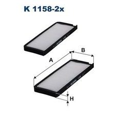 Filtr, vzduch v interiéru FILTRON K 1158-2x