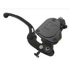 Radiální hlavní brzdový válec ACCOSSATO PK030 PRS 16 x 17-18-19 s itegrovanou nádržkou na kapalinu a stříbrnou výklopnou páčkou (matice+páčka)
