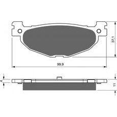 Brzdové destičky GOLDFREN 268 S33 STREET REAR