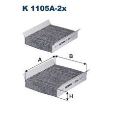 Filtr, vzduch v interiéru FILTRON K 1105A-2x