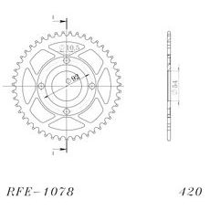 Řetězová rozeta SUPERSPROX RFE-1078:47-BLK černý 47 zubů, 420