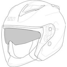 Sluneční clona iXS RAPID 1.0 OF X1-390009-VIS-SVI vnitřní