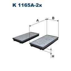 Filtr, vzduch v interiéru FILTRON K 1165A-2x