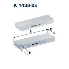 Filtr, vzduch v interiéru FILTRON K 1433-2x