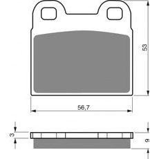Brzdové destičky GOLDFREN 166 AD OFF-ROAD FRONT