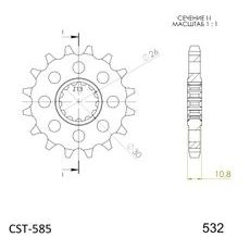 Řetězové kolečko SUPERSPROX CST-585:16 16 zubů, 532