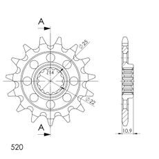 Řetězové kolečko SUPERSPROX CST-965:15 15 zubů, 520