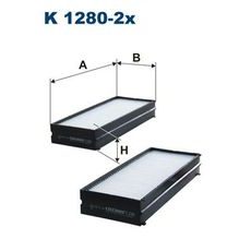 Filtr, vzduch v interiéru FILTRON K 1280-2x