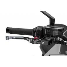 Páčka brzdy bez adaptéru PUIG 4.0 414YNR rozšiřitelná skládací titan/red