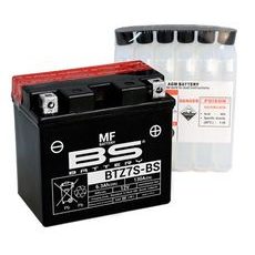 Bezúdržbová motocyklová baterie - max. 20° náklon BS-BATTERY BTZ7S-BS (YTZ7S-BS)