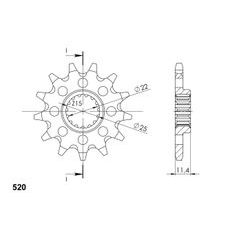 Řetězové kolečko SUPERSPROX CST-1902:13 13 zubů, 520