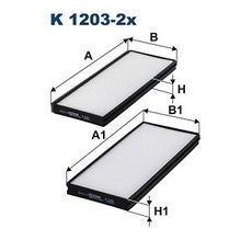 Filtr, vzduch v interiéru FILTRON K 1203-2x