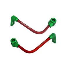 Chrániče páček ACCOSSATO s červenou hadicí a kloubem right + left, aluminium