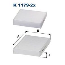 Filtr, vzduch v interiéru FILTRON K 1179-2x