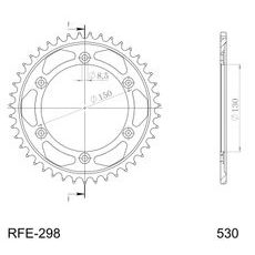 Řetězová rozeta SUPERSPROX RFE-298:40-BLK černý 40 zubů, 530