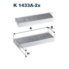 Filtr, vzduch v interiéru FILTRON K 1433A-2x