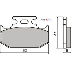 Brzdové destičky RMS 225101790 organické