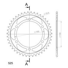 Řetězová rozeta SUPERSPROX RFE-300:43-BLK černý 43 zubů, 525