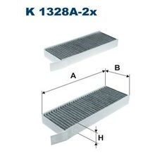 Filtr, vzduch v interiéru FILTRON K 1328A-2x