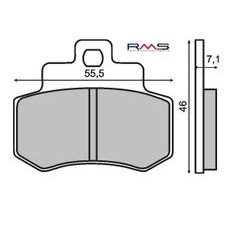 Brzdové destičky RMS 225100510 organické