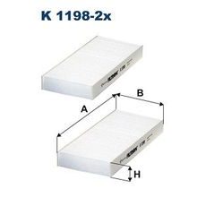 Filtr, vzduch v interiéru FILTRON K 1198-2x
