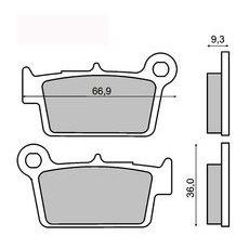 Brzdové destičky RMS 225101450 organické