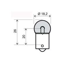 Přední světlo RMS 246510645 BA15S G18 6V 5W