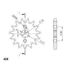 Řetězové kolečko SUPERSPROX CST-273:13 13 zubů, 428