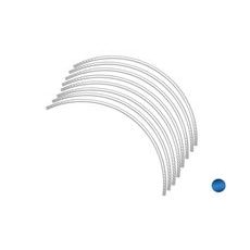 Linka na ráfek PUIG PREMIUM 8431A Fluorescentní modrá linky na ráfek - sada 8ks