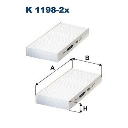 Filtr, vzduch v interiéru FILTRON K 1198-2x