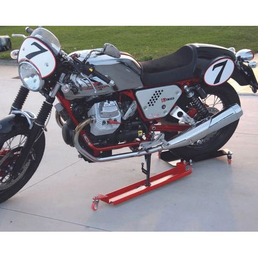 Pojezdová podložka pod zadní kolo LV8 GARAGE & TRACK E300MM+ use with all motorcycles and scooters equipped with a central stand