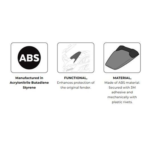 Nástavec zadního blatníku PUIG 22895J matná černá