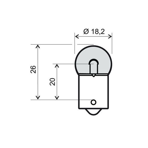 Přední světlo RMS 246510221 BA15S 12V 5W
