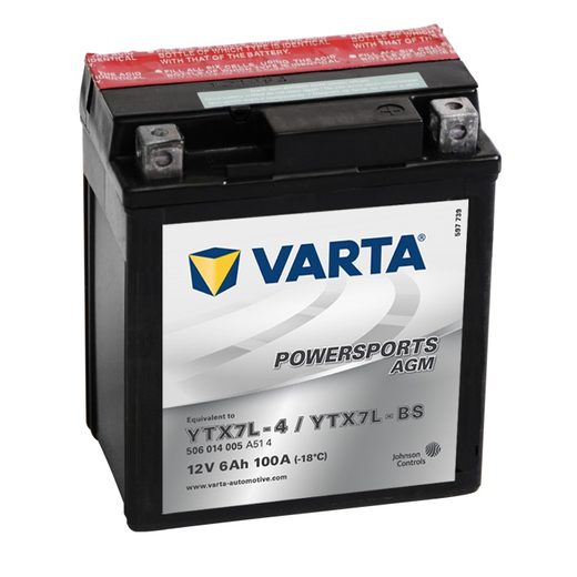 Motobaterie Varta YTX7L-BS, 12V, 6Ah, 100A