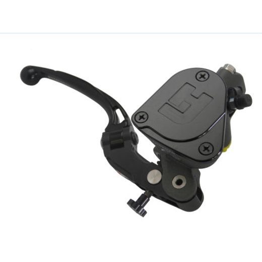 Radiální hlavní brzdový válec ACCOSSATO PK033 16 x 16 s itegrovanou nádržkou na kapalinu a oranžovou výklopnou páčkou (matice+páčka)