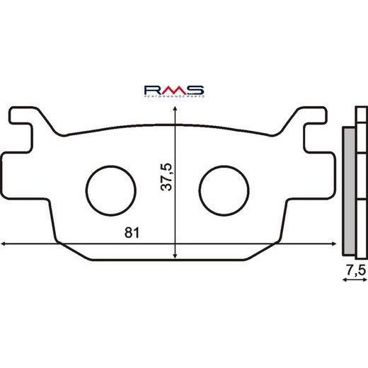Brzdové destičky RMS 225102560 organické