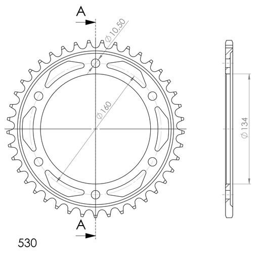 Řetězová sada EK - stříbrný řetěz 530 SRX, X-kroužek, kolečko SUPERSPROX, rozeta SUPERSPROX pro HONDA CBR 1000 RR Fireblade 2006-2007
