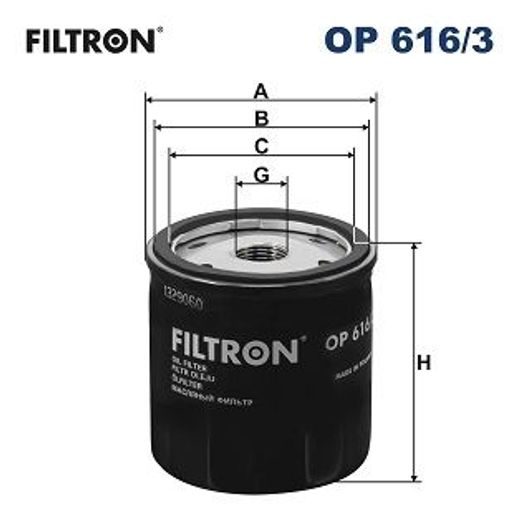 Olejový filtr FILTRON OP 616/3