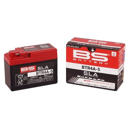Továrně aktivovaná motocyklová baterie BS-BATTERY BTR4A-5 (FA) (YTR4A-5 (FA)) SLA