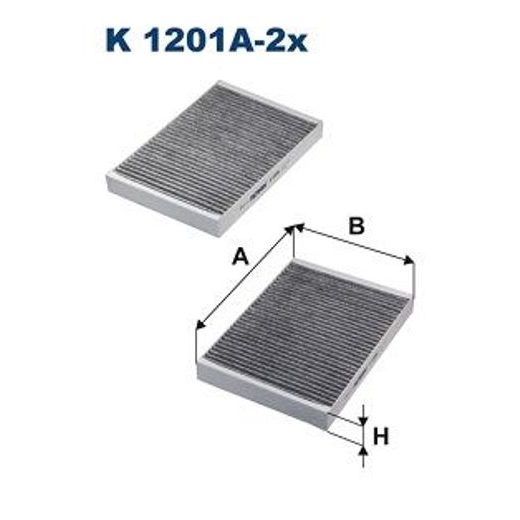 Filtr, vzduch v interiéru FILTRON K 1201A-2x