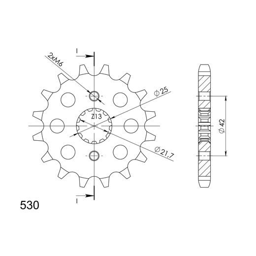 Řetězová sada EK - stříbrný řetěz 530 SRX, X-kroužek, kolečko SUPERSPROX, rozeta SUPERSPROX pro SUZUKI RF 600 1996-1997