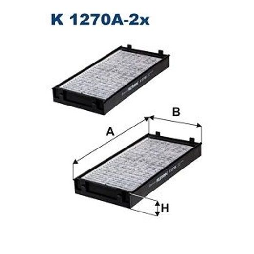 Filtr, vzduch v interiéru FILTRON K 1270A-2x