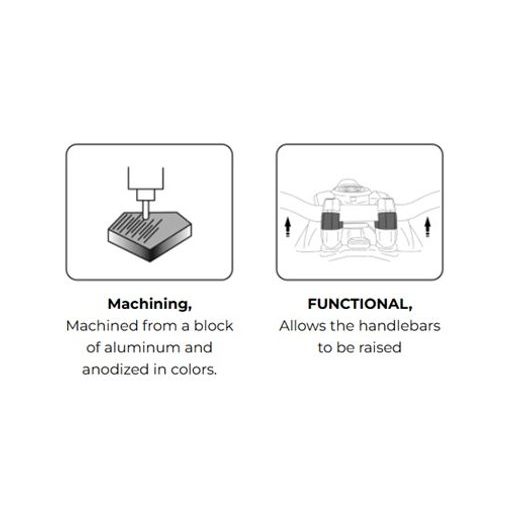 Zvýšení řidítek PUIG 22358N černý height 20mm, d 39mm